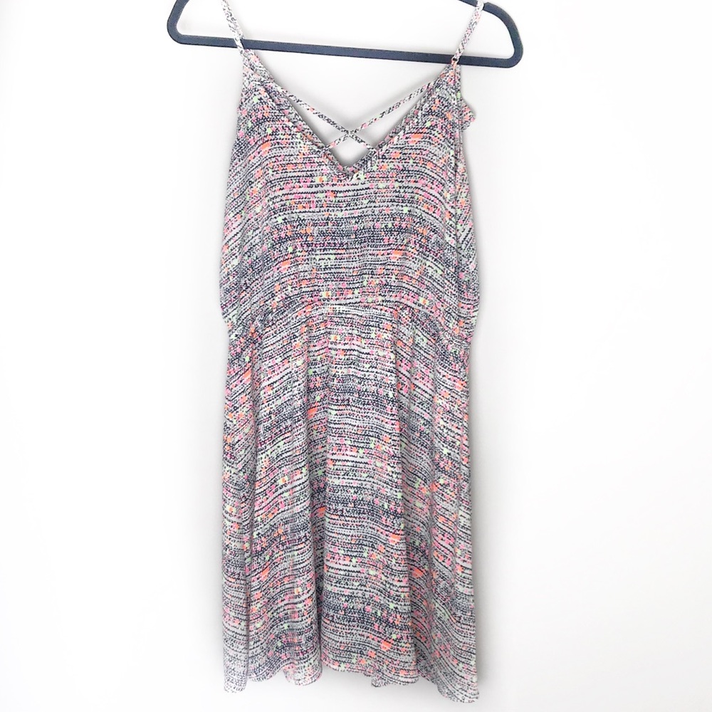Lush Pop of color dress with ruffle detail